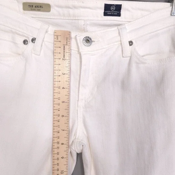 AG ADRIANO GOLDSCHMIED Women's Jeans 28R THE ANGEL Boot Cut Flare White USA MADE - Picture 7 of 15